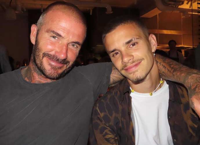 Romeo Beckham with dad David Beckham (Image: Instagram)