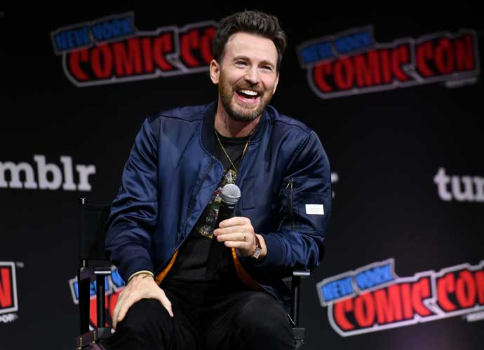 NEW YORK, NEW YORK - OCTOBER 14: Chris Evans speaks at a Spotlight panel during New York Comic Con 2023 - Day 3 at Javits Center on October 14, 2023 in New York City. (Photo by Craig Barritt/Getty Images for ReedPop)