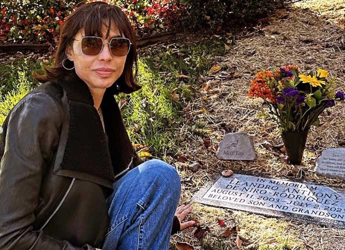 Drena De-Niro at her late son's gravesite (Image: Instagram)