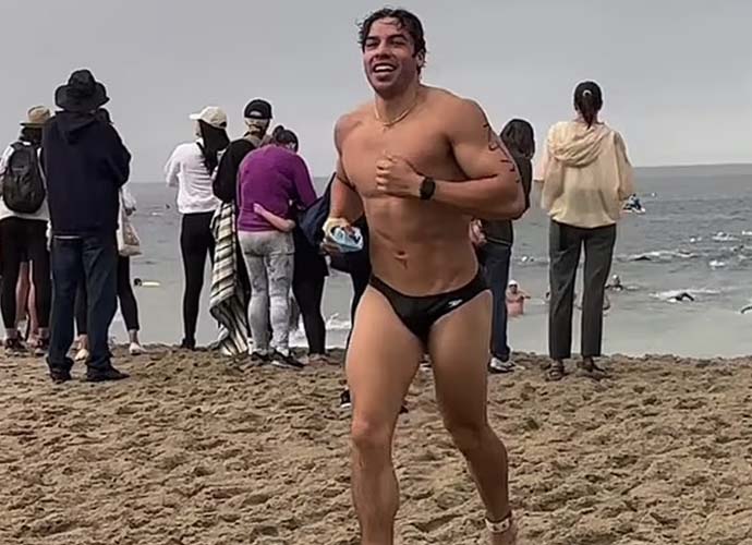 Joseph Baena runs in a speedo on his birthday (Image: Instagram)