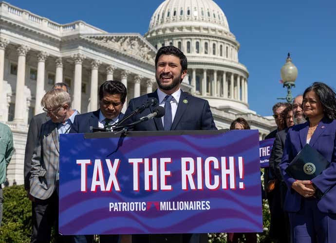 WASHINGTON, DC - APRIL 18: Rep. Greg Casar (D-TX) speaks during a press conference outside the US Capitol on April 18, 2023 in Washington, DC. (Photo by Tasos Katopodis/Getty Images for Patriotic Millionaires)
