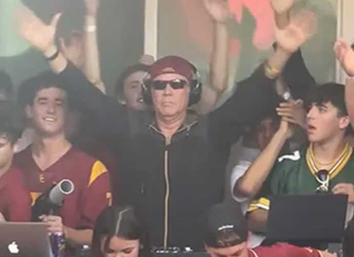 Will Ferrell plays DJ at USC frat party (Image: X)
