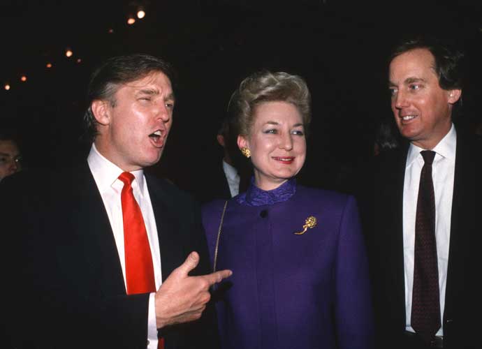 ATLANTIC CITY, NJ - APRIL 1990: Donald Trump with sister Maryanne Trump Barry and brother Robert Trump attend the Trump Taj Mahal opening April 1990 in Atlantic City, New Jersey. (Photo by Sonia Moskowitz/Getty Images)