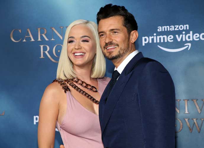 HOLLYWOOD, CALIFORNIA - AUGUST 21: Katy Perry and Orlando Bloom attend the LA premiere of Amazon's 