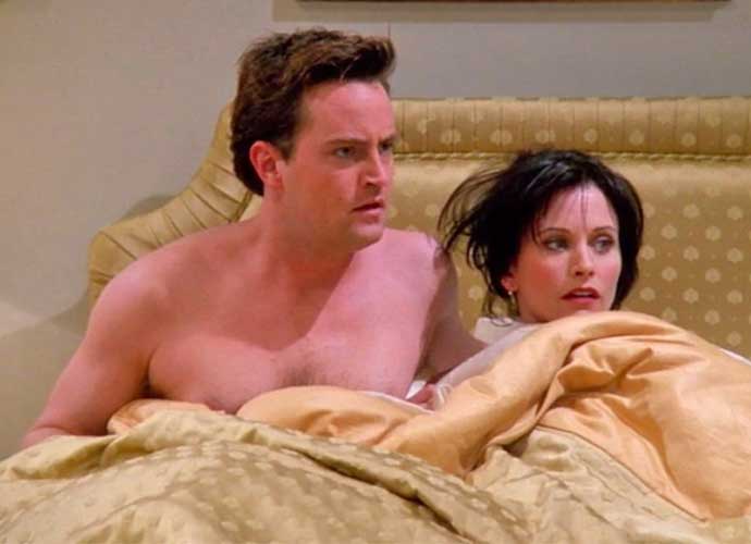 Chandler & Monica in bed (Image: NBC)