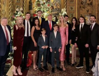 Barron Trump towers over family during Trump Christmas dinner (Image: Instagram)