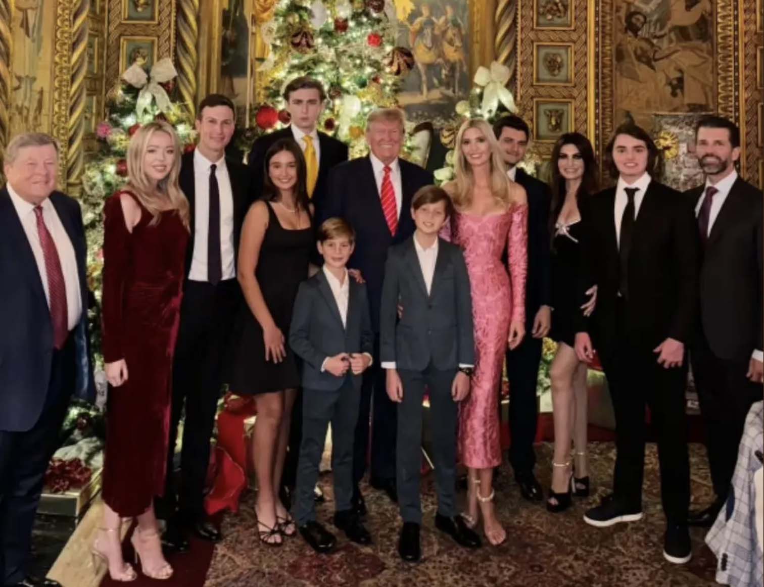 Barron Trump towers over family during Trump Christmas dinner (Image: Instagram)