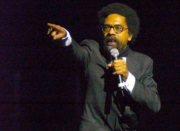 NEW YORK - OCTOBER 28: Recording artist and academic Cornel West performs at the Artists Empowerment Coalition benefit concert October 28, 2002, at the Beacon Theater in New York City. (Photo by Lawrence Lucier/Getty Images)