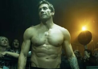 Jake Gyllenhaal shirtless in 'Roadhouse' (Image: Amazon)