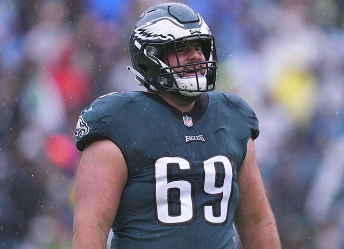 Eagles’ Landon Dickerson Receives Thumb Surgery, Will Not Go On IR Full view PHILADELPHIA, PA - OCTOBER 02: Landon Dickerson #69 of the Philadelphia Eagles looks on against the Jacksonville Jaguars at Lincoln Financial Field on October 2, 2022 in Philadelphia, Pennsylvania. (Photo by Mitchell Leff/Getty Images)