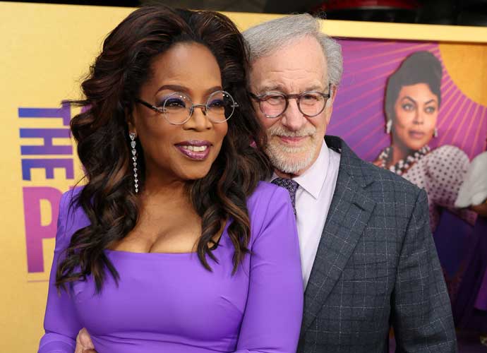LOS ANGELES, CALIFORNIA - DECEMBER 06: Oprah Winfrey (L) and Steven Spielberg attend the Los Angeles Premiere of Warner Bros.' 