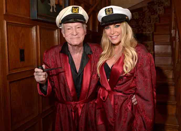 Los Angeles, CA - OCTOBER 25: Hugh Hefner and Crystal Hefner attend Playboy Mansion's Annual Halloween Bash at The Playboy Mansion on October 25, 2014 in Los Angeles, California. (Photo by Charley Gallay/Getty Images for Playboy)