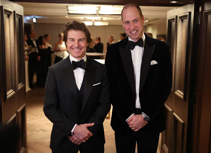 LONDON, ENGLAND - FEBRUARY 7: Britain's Prince William, Prince of Wales poses for a photo with US actor Tom Cruise at the London Air Ambulance Charity Gala Dinner at The OWO on February 7, 2024 in London, England. (Photo by Daniel Leal - WPA Pool/Getty Images)