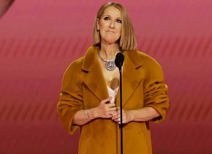 LOS ANGELES, CALIFORNIA - FEBRUARY 04: Celine Dion speaks onstage during the 66th GRAMMY Awards at Crypto.com Arena on February 04, 2024 in Los Angeles, California. (Photo by Kevin Winter/Getty Images for The Recording Academy)