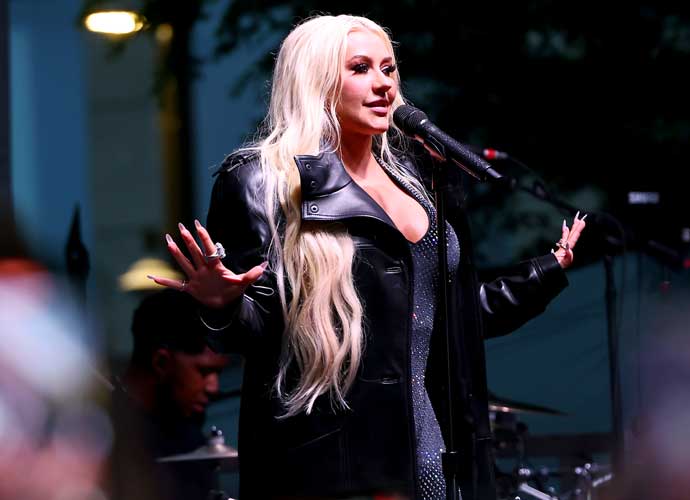 NEW YORK, NEW YORK - JUNE 23: Christina Aguilera performs as Christina Aguilera Headlines Pride Live's Stonewall Day 2023 At Hudson Yards, Powered By Google at Hudson Yards on June 23, 2023 in New York City. (Photo by Arturo Holmes/Getty Images for Pride Live + Stonewall National Monument Visitor Center)