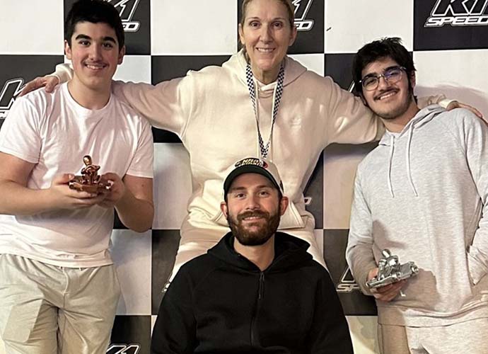 Céline Dion poses with three sons (Image: Instagram)