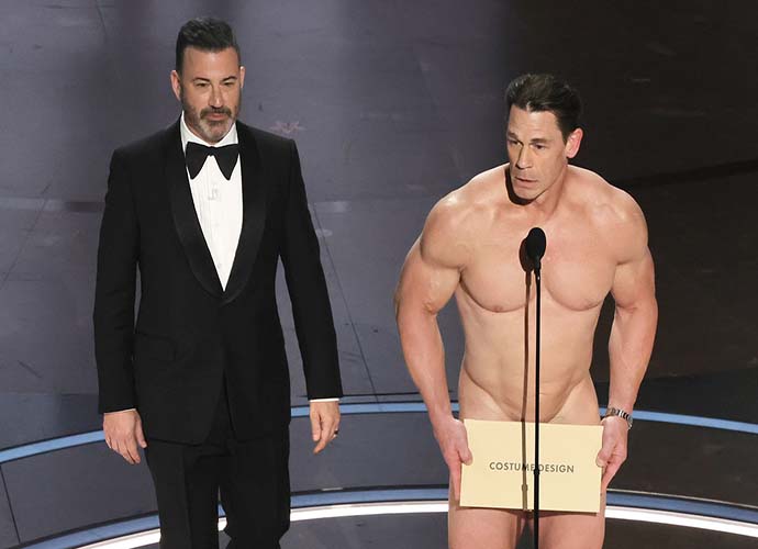 Jimmy Kimmel and John Cena at the 2024 Oscars (Image: ABC)