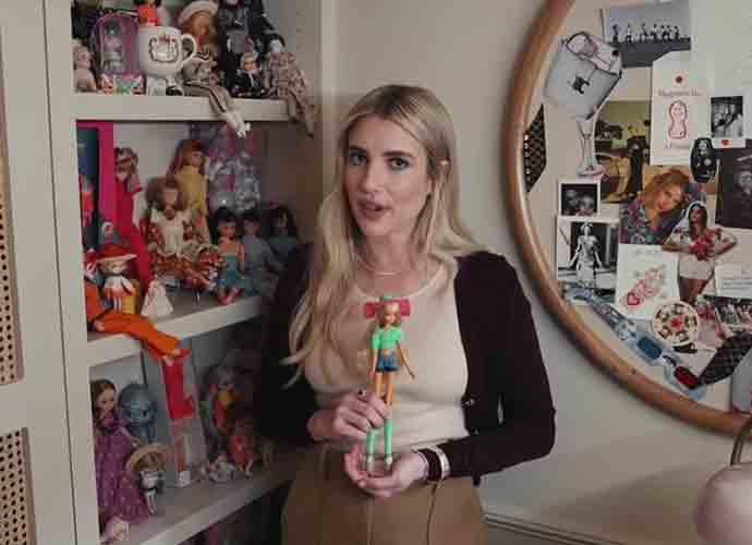 Emma Roberts shows off her doll-house home (Image: YouTube)