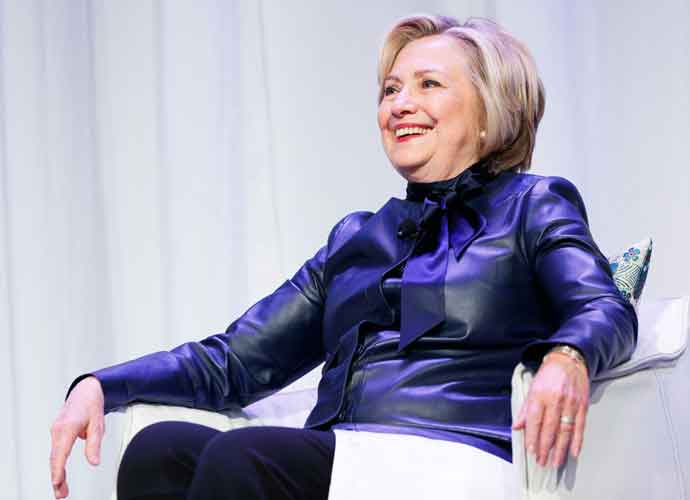 VANCOUVER, BC - DECEMBER 13: Former U.S. Secretary of State Hillary Clinton speaks onstage during the tour for her new book 'What Happened' at Vancouver Convention Centre on December 13, 2017 in Vancouver, Canada. (Image: Getty)