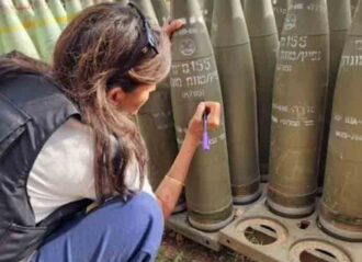 Nikki Haley signs bombs in Israel (Image: Instagram)