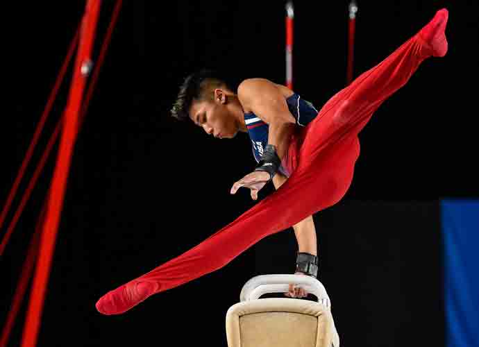 MONTREAL, QC - OCTOBER 02: Yul Moldauer of the United States competes on the pommel horse during day one of the Artistic Gymnastics World Championships on October 2, 2017 at Olympic Stadium in Montreal, Canada. (Photo by Minas Panagiotakis/Getty Images)