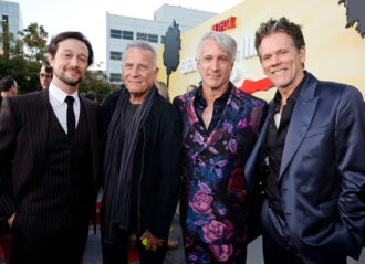 BEVERLY HILLS, CALIFORNIA - JUNE 20: (L-R) Joseph Gordon-Levitt, Paul Reiser, Bronson Pinchot and Kevin Bacon attend the Beverly Hills Cop: Axel F World Premiere at Wallis Annenberg Center for the Performing Arts on June 20, 2024 in Beverly Hills, California. (Photo by Emma McIntyre/Getty Images for Netflix)