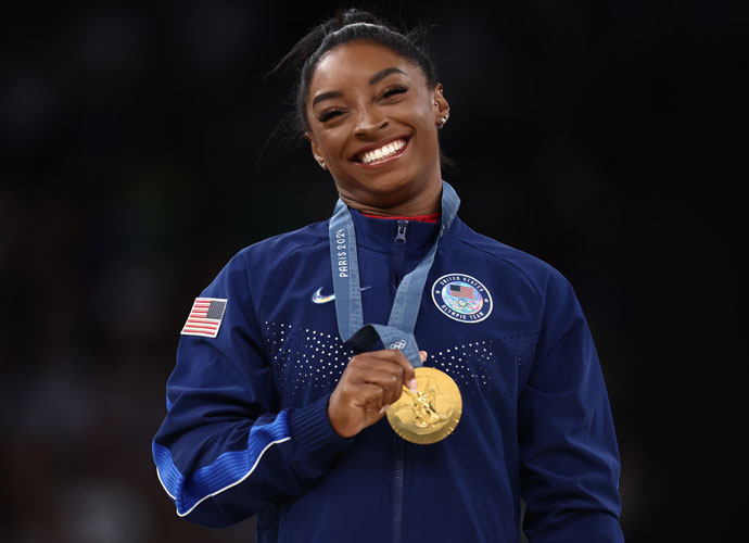 PARIS, FRANCE AUGUST 03 Gold medalist Simone Biles of Team United