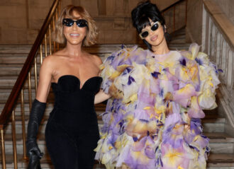 NEW YORK, NEW YORK - JULY 01: (L-R) Nicole Ari Parker and Cardi B attend the Marc Jacobs Fall 2024 Runway at New York Public Library on July 01, 2024 in New York City. (Photo by Dimitrios Kambouris/Getty Images for Marc Jacobs)