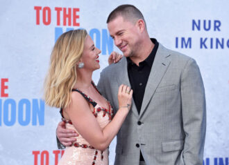 BERLIN, GERMANY - JULY 10: US-danish actress Scarlett Johansson and US actor Channing Tatum attend the "To The Moon" premiere at Zoo Palast on July 10, 2024 in Berlin, Germany. (Photo by Tristar Media/Getty Images)