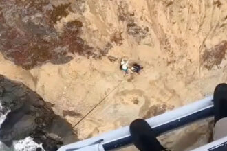 VIDEO: Amazing Footage Shows Crews Rescue Man Trapped On Side of Cliff Near Beach In San Francisco