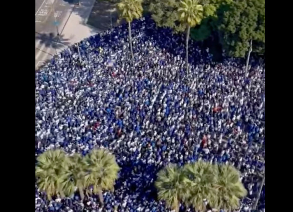 VIDEO: Aerial View Shows Tens Of Thousands Of Fans Packing Downtown L.A. For Dodgers’ Victory Parade