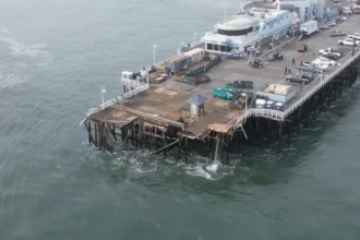 VIDEO: Partial Collapse Of Santa Cruz Pier Leaves ‘Broken Pieces’ Floating In Ocean