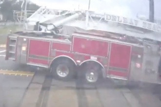 VIDEO: Terrifying Moment Train Smashes Into Fire Truck Caught On Dashcam In Delray, Florida