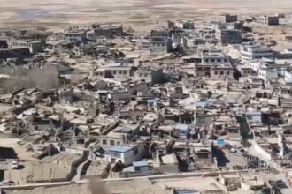 VIDEO: Aerial Footage Shows Damaged Buildings In Wake Of Powerful Earthquake In Tibet