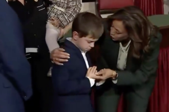 VIDEO: Kamala Harris Comforts Senator’s Son Who Tells Her ‘I’m Sorry You Didn’t Win’