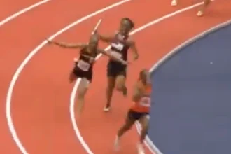 VIDEO: Shocking Moment High School Track Runner Hits Opponent With Baton During Race