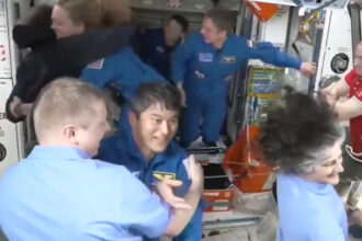 VIDEO: Stranded Astronauts Welcome Replacements At International Space Station