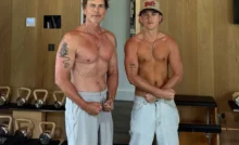 Rob Lowe & son John Lowe poses shirtless (Image: Instagram)