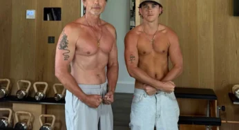 Rob Lowe, 61, Flaunts Body In Post With Son, John Lowe, 29: ‘Self-Indulgent Shirtless Gym Photos’